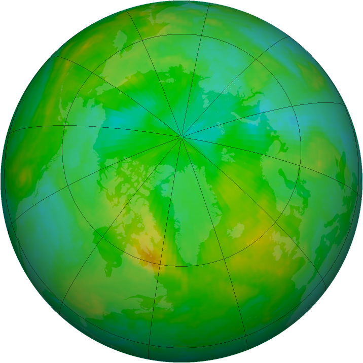 Arctic ozone map for 18 July 2004